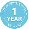 1 Year Remote Control Warranty One year limited remote control warranty